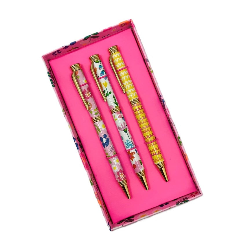 Gift Set of 3 Pens - Paper Salad Flowers