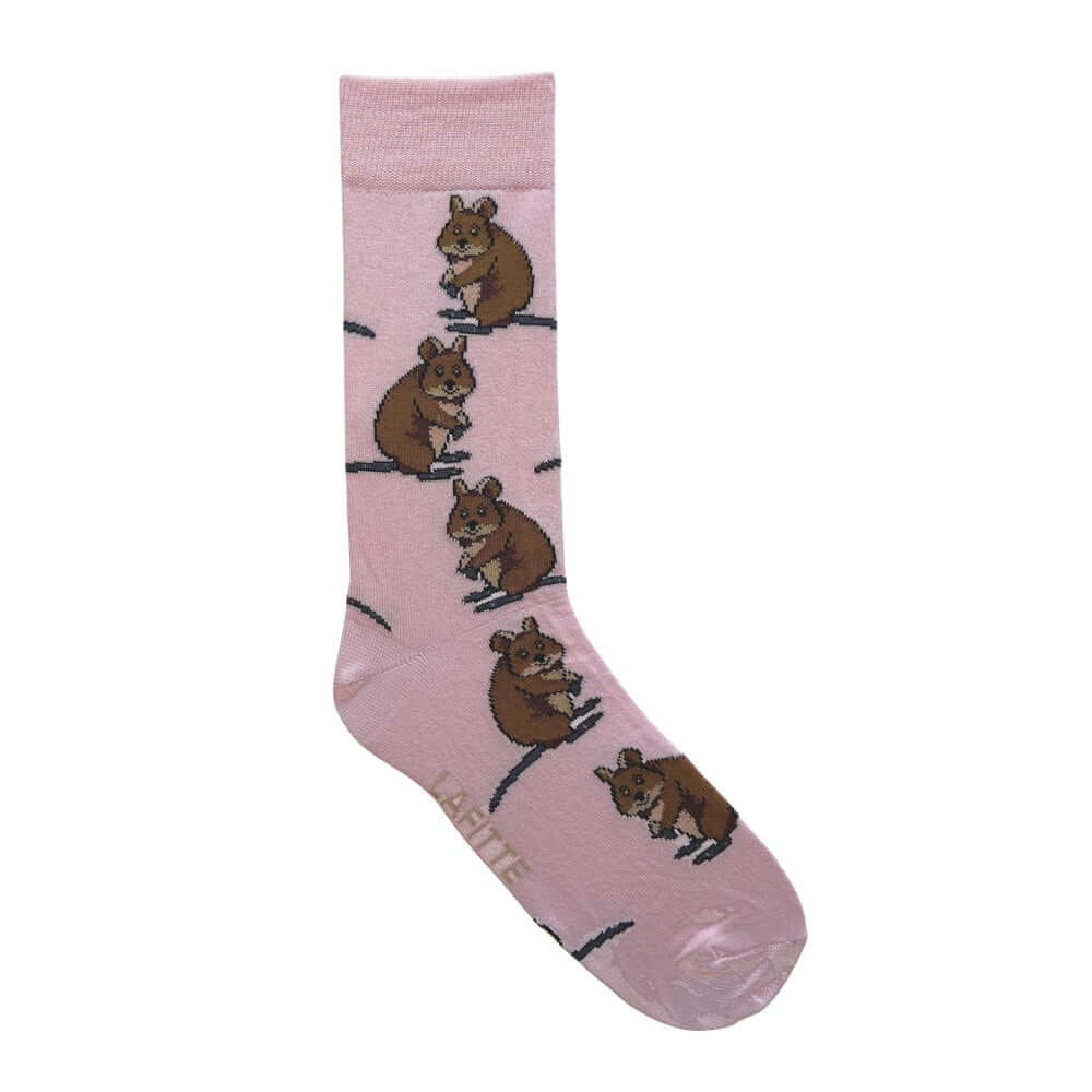 Lafitte Socks - Quokka - Light Pink (W8-11, M6-10)