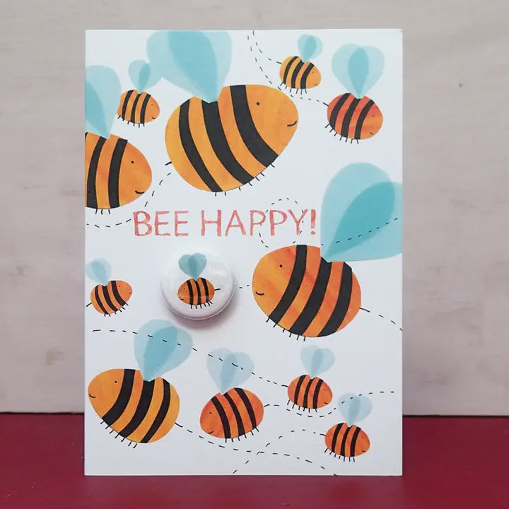 Card With Badge - Bee Happy