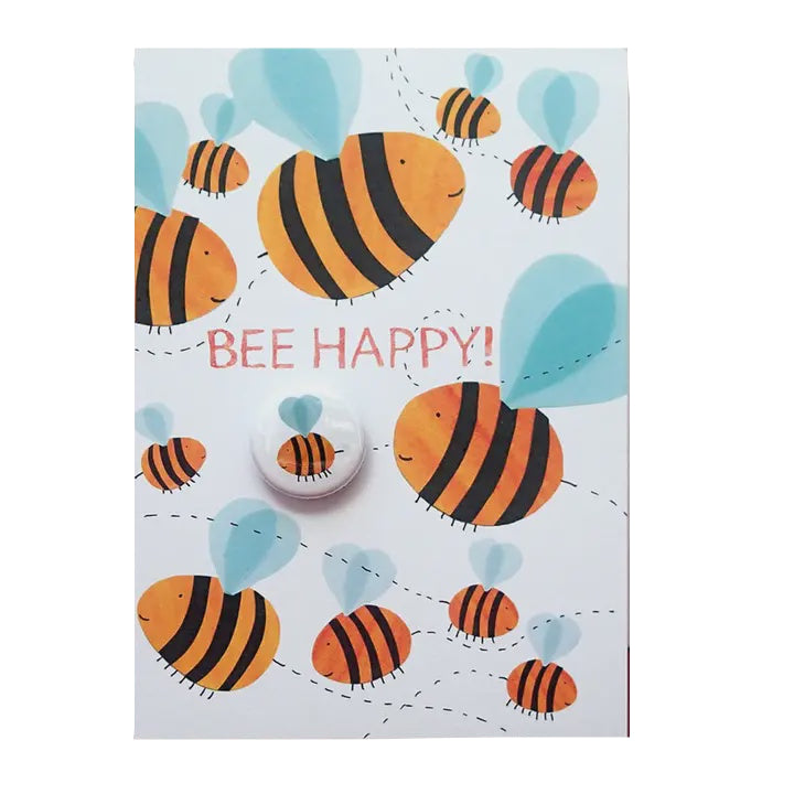Card With Badge - Bee Happy