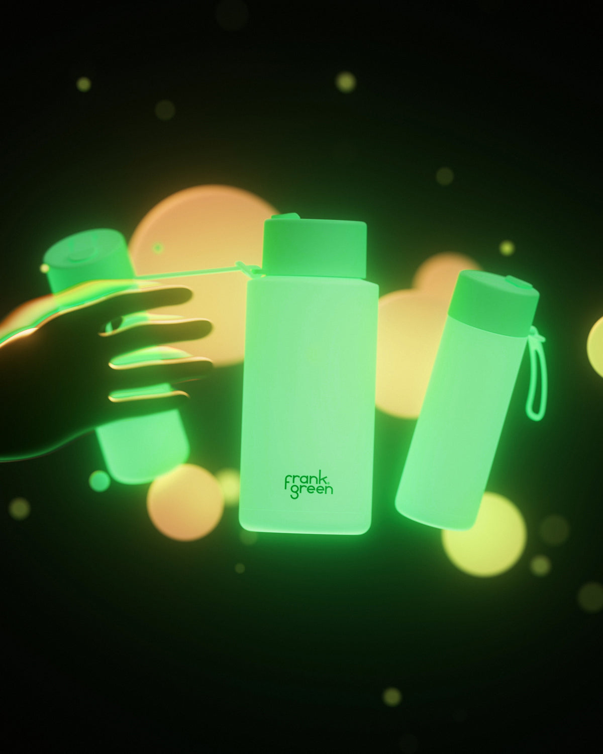 Ceramic Reusable Bottle With Straw Lid 1L - Solar Glow