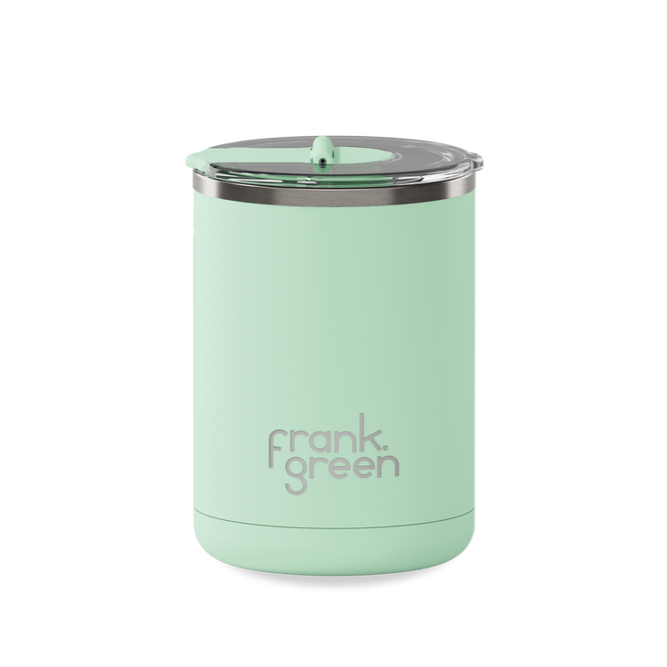 Ceramic Coffee Cup With Hinged Lid 355 ml - Mint Gelato