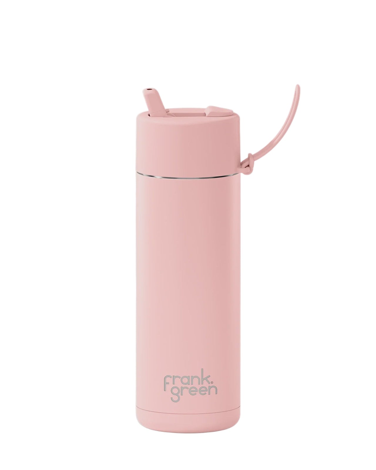 595ml Ceramic Bottle + Flip Straw Lid - Blushed