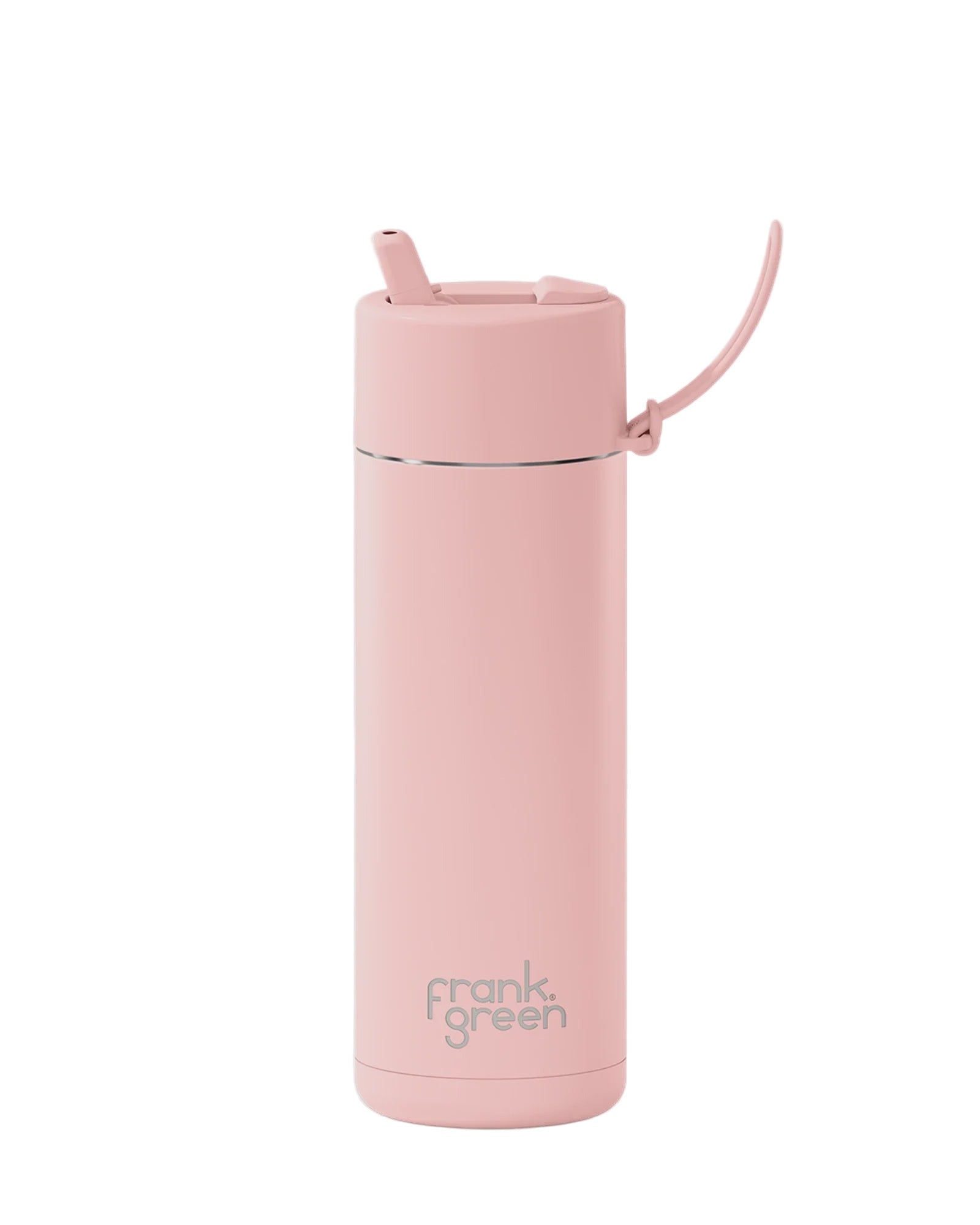 595ml Ceramic Bottle + Flip Straw Lid - Blushed