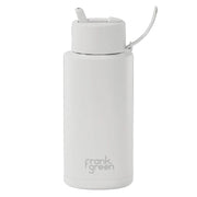 1L Ceramic Bottle + Flip Straw Lid - Cloud
