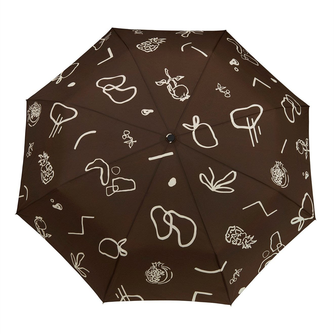 Duckhead Compact Umbrella - Fruits + Shapes In Chocolate
