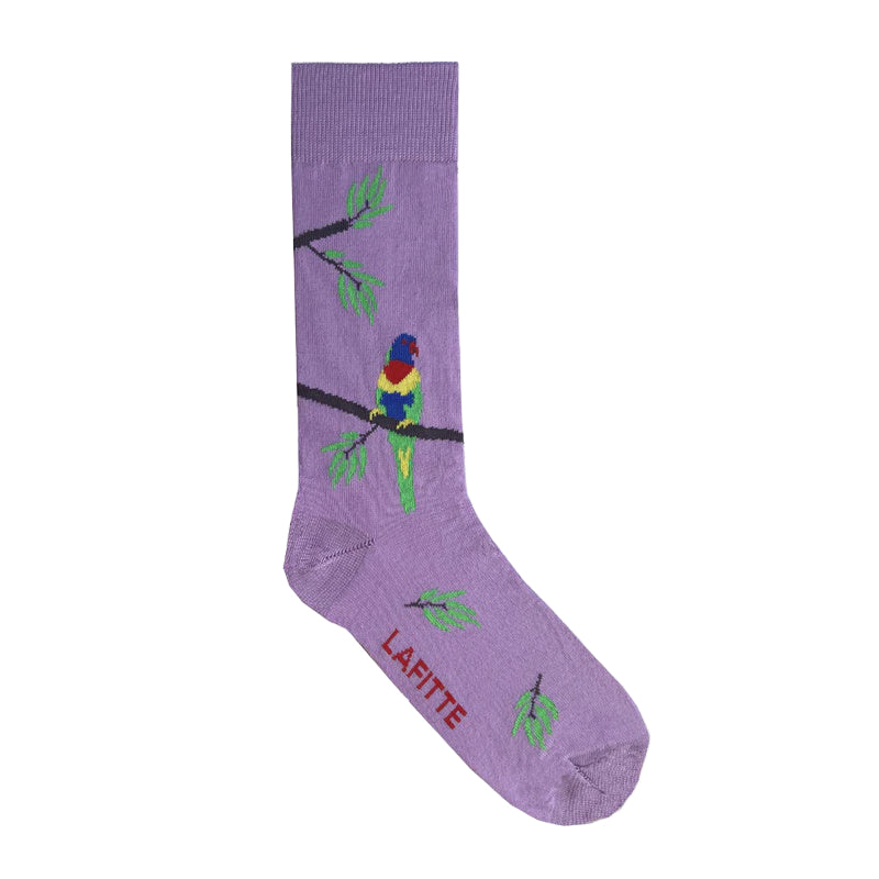 Lafitte Sock - Rainbow Lorikeet - Orchid (women 2-8)