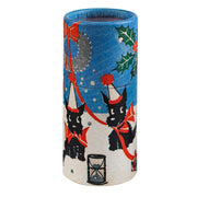 Large Cylinder Safety Matches - Festive Scotty Dog