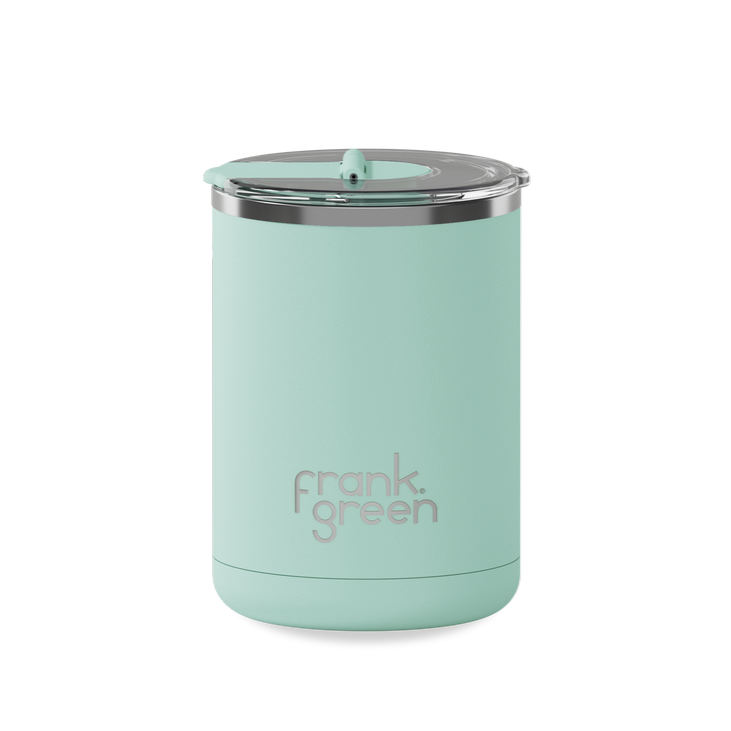Ceramic Coffee Cup With Hinged Lid 355 ml - Peppermint