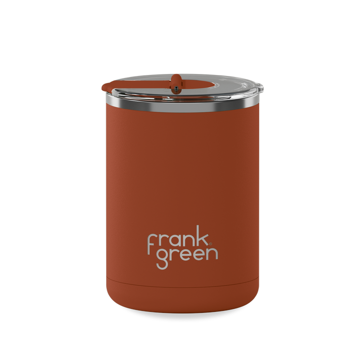 Ceramic Coffee Cup With Hinged Lid 355 ml - Toffee