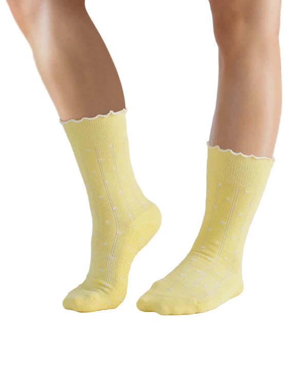 Crew Non Slip Grip Socks - Buttercream Spots