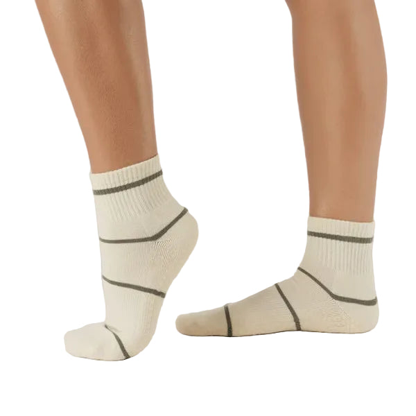 Quarter Crew Grip Socks - Baseline Oat