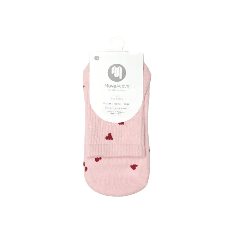 Crew Grip Socks - Love  Me Pink