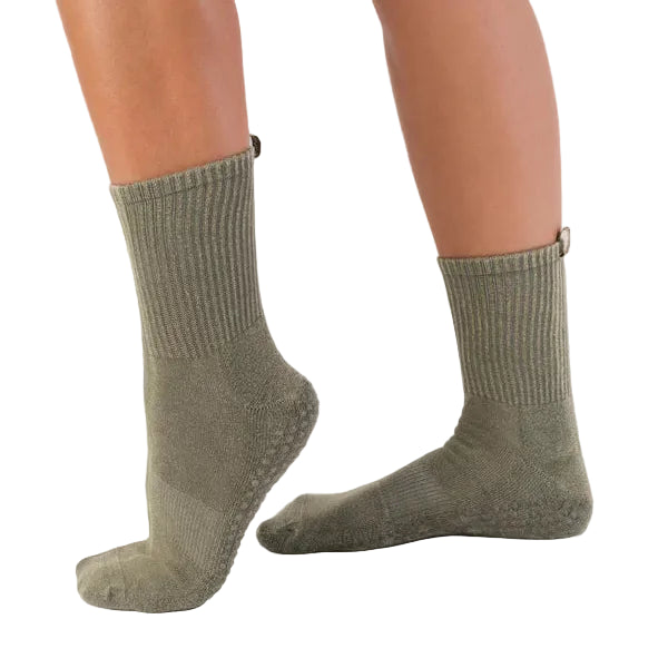 Crew Grip Socks - Vintage Rib Khaki