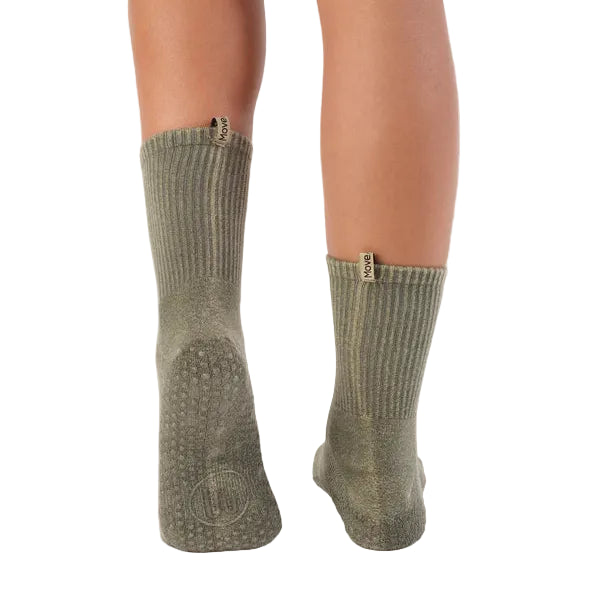 Crew Grip Socks - Vintage Rib Khaki