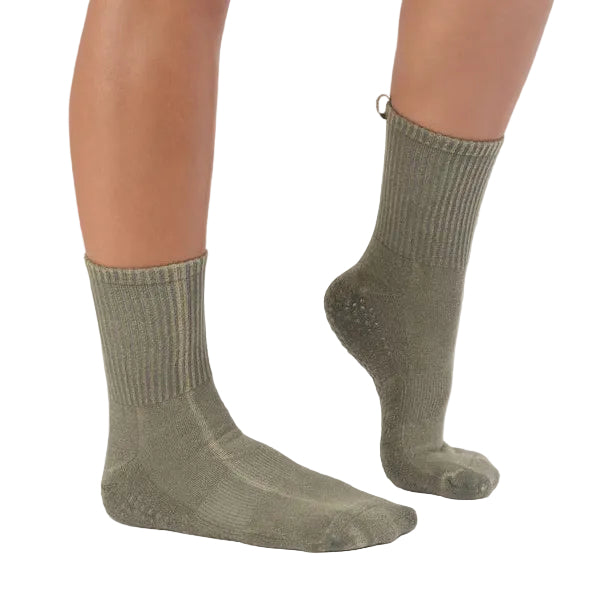 Crew Grip Socks - Vintage Rib Khaki