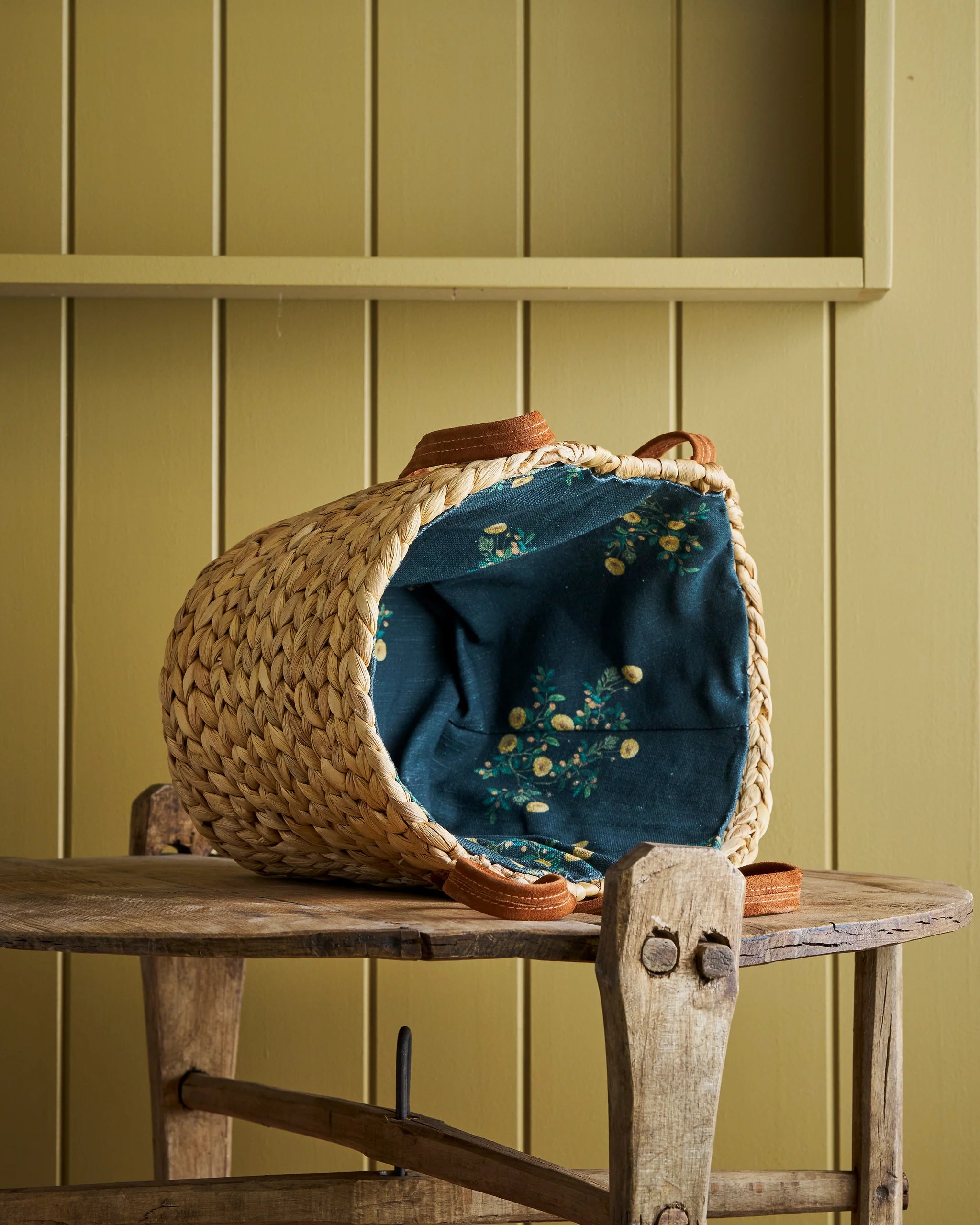 Market Lane Basket - Meadow with Suede Handles