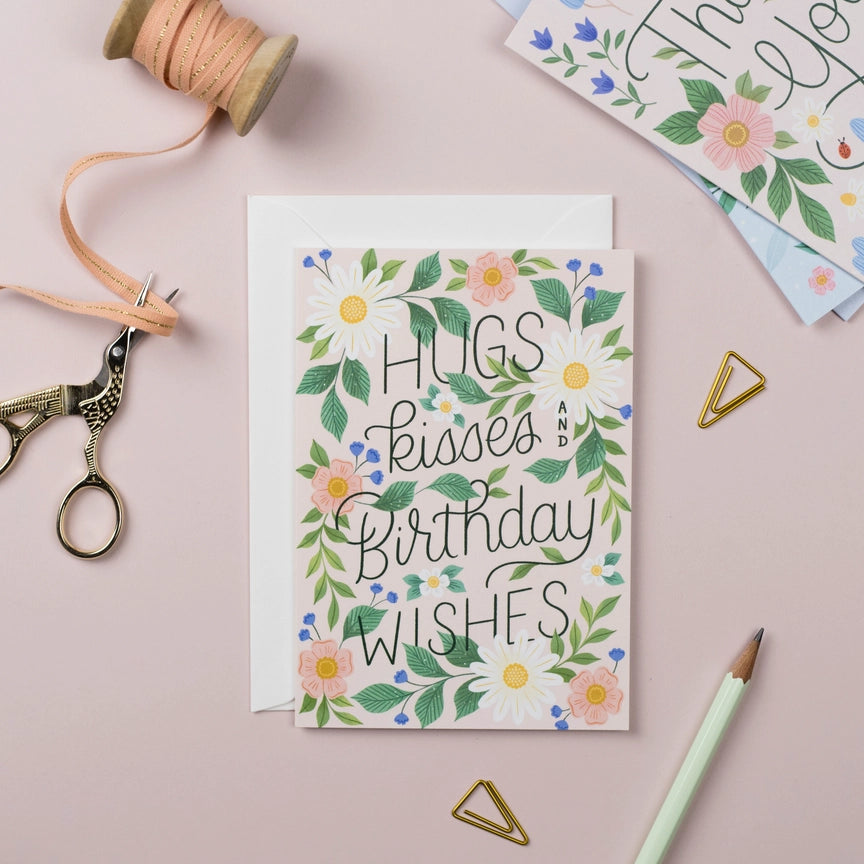 Hugs, Kisses & Birthday Wishes Card