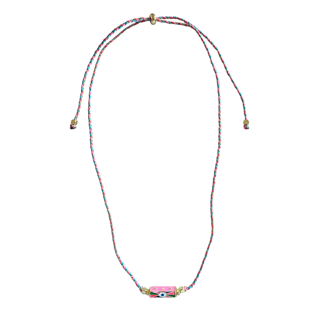 Cord Necklace - Pink & Orange