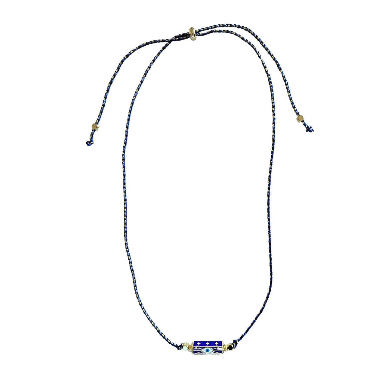 Cord Necklace - Blue & Black
