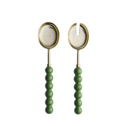 Green Bauble Salad Server Set