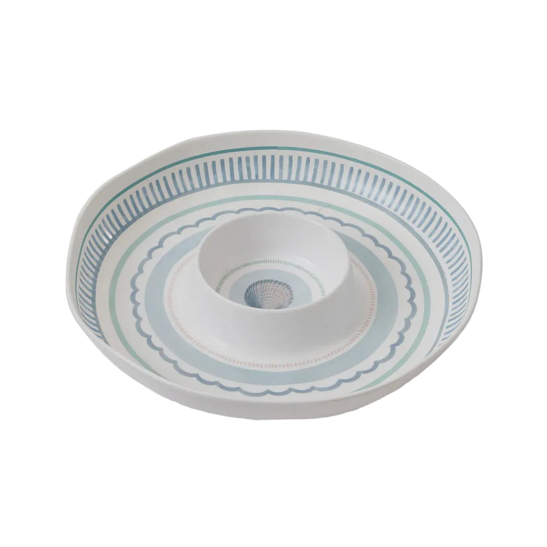 Melamine Chip Dip Platter - La Mer Shell