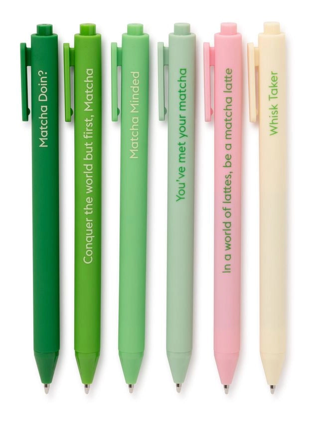 Quotable Gel Pen Set - Matcha Minded