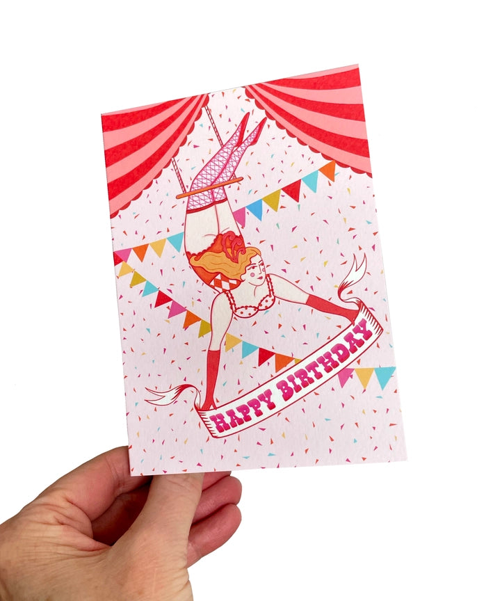 Circus Trapeze Artist Card