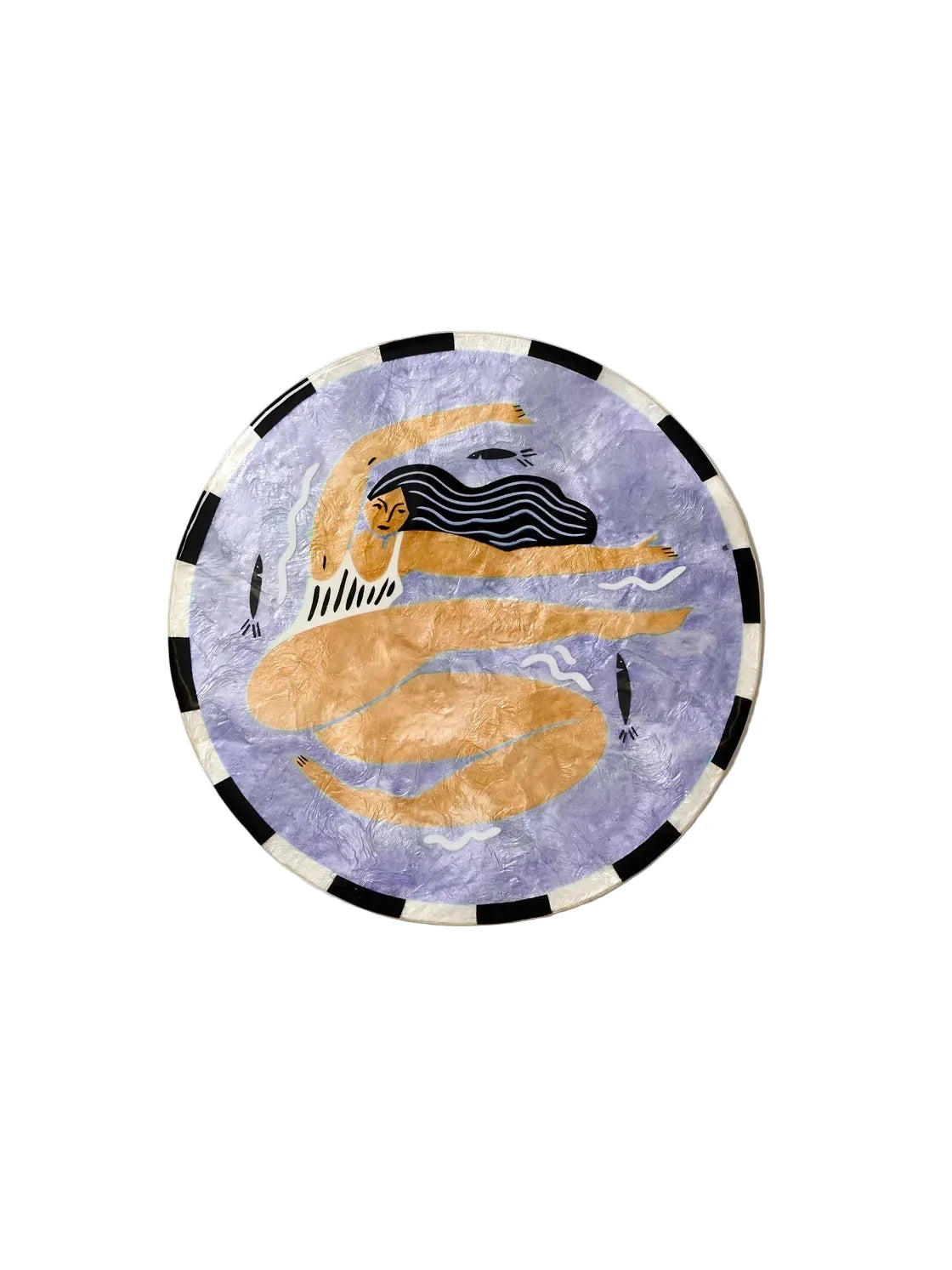 Capiz Shell Art Tile - Beach Day - Float