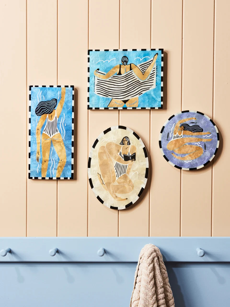Capiz Shell Art Tile - Beach Day - Read