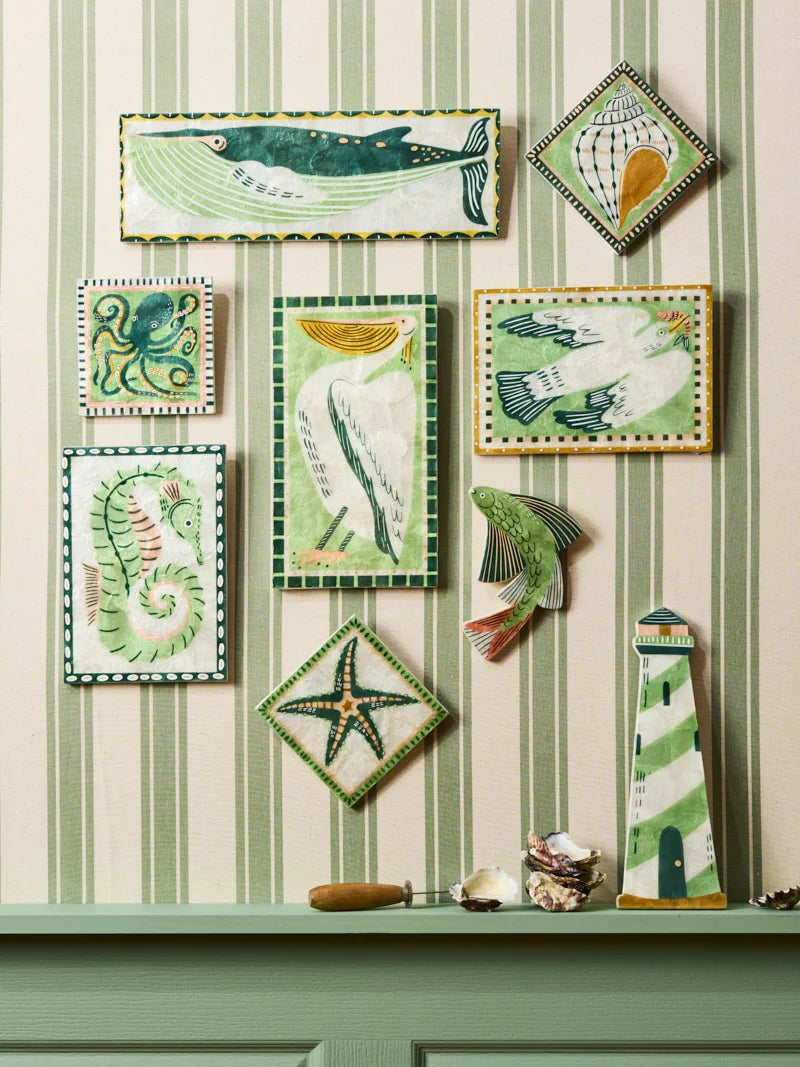 Capiz Shell Art Tile - Mariner - Starfish