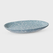 Speckle Light Blue & White Oval Platter