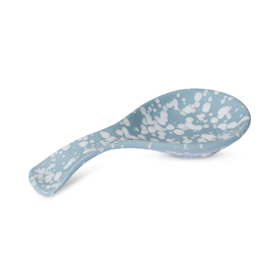 Speckle Light Blue & White Spoon Rest
