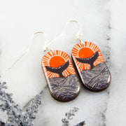 Oblong Drop Earrings - Retro Whale Tail