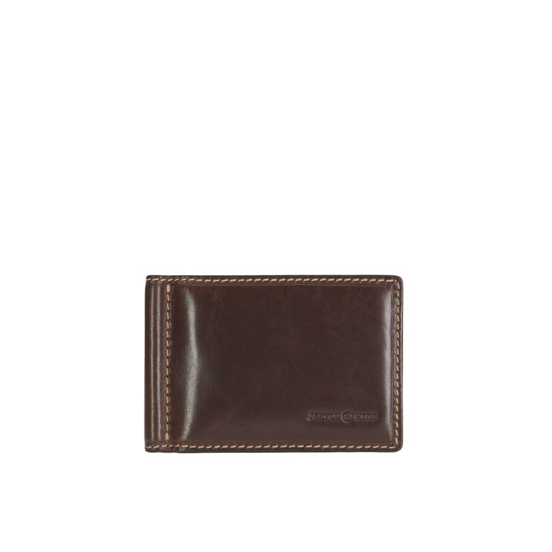 Leather Money Clip Wallet - Mocha