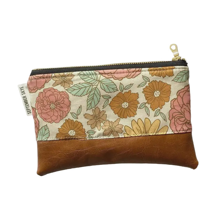 Cotton Coin Purse - Vintage Floral Indy Bloom