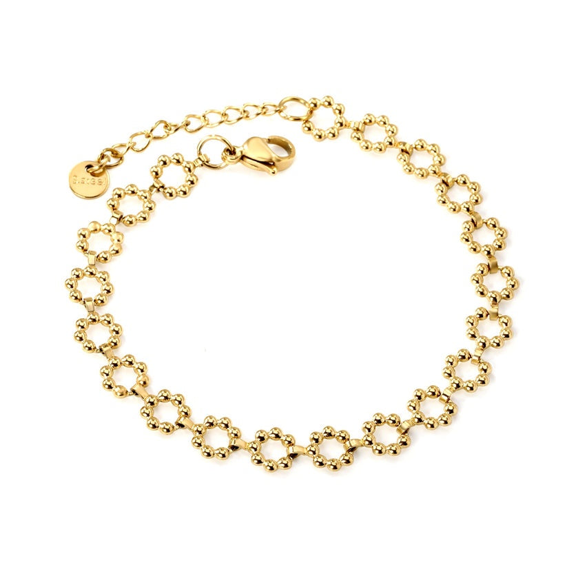 Daisy Chain Gold Plated Bracelet