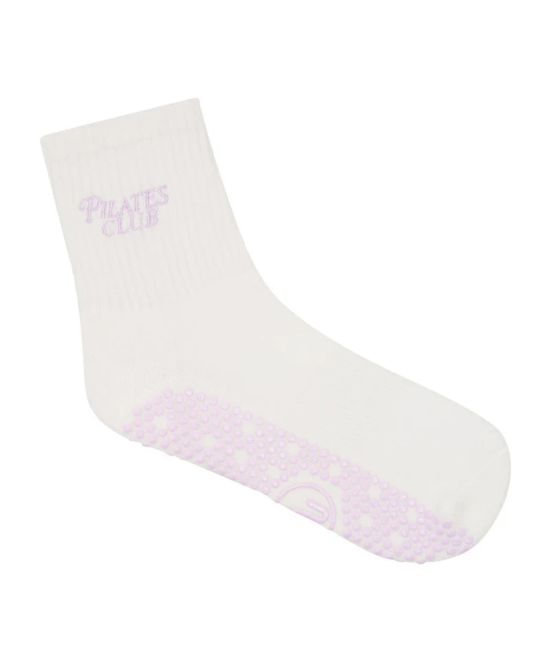 Crew Grip Socks - Pilates Club Ivory