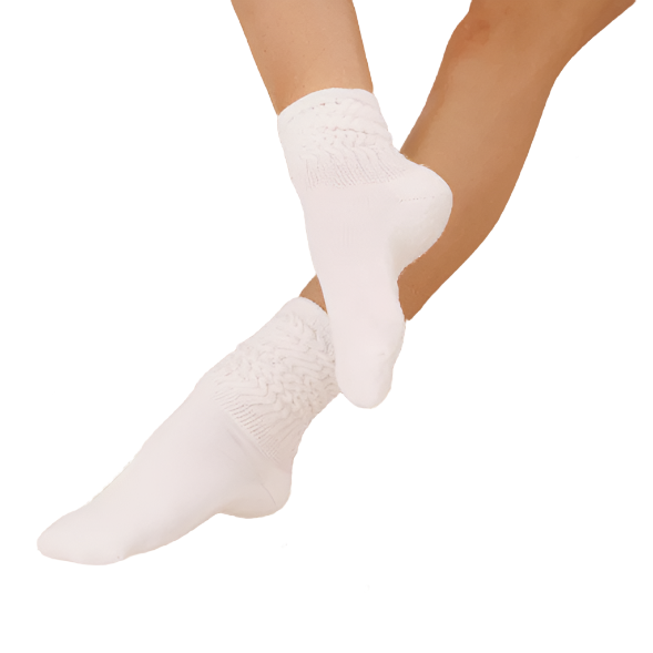 Scrunch Grip Socks - Ivory