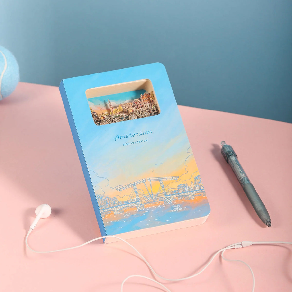 3D Paper Art Notebook - Amsterdam
