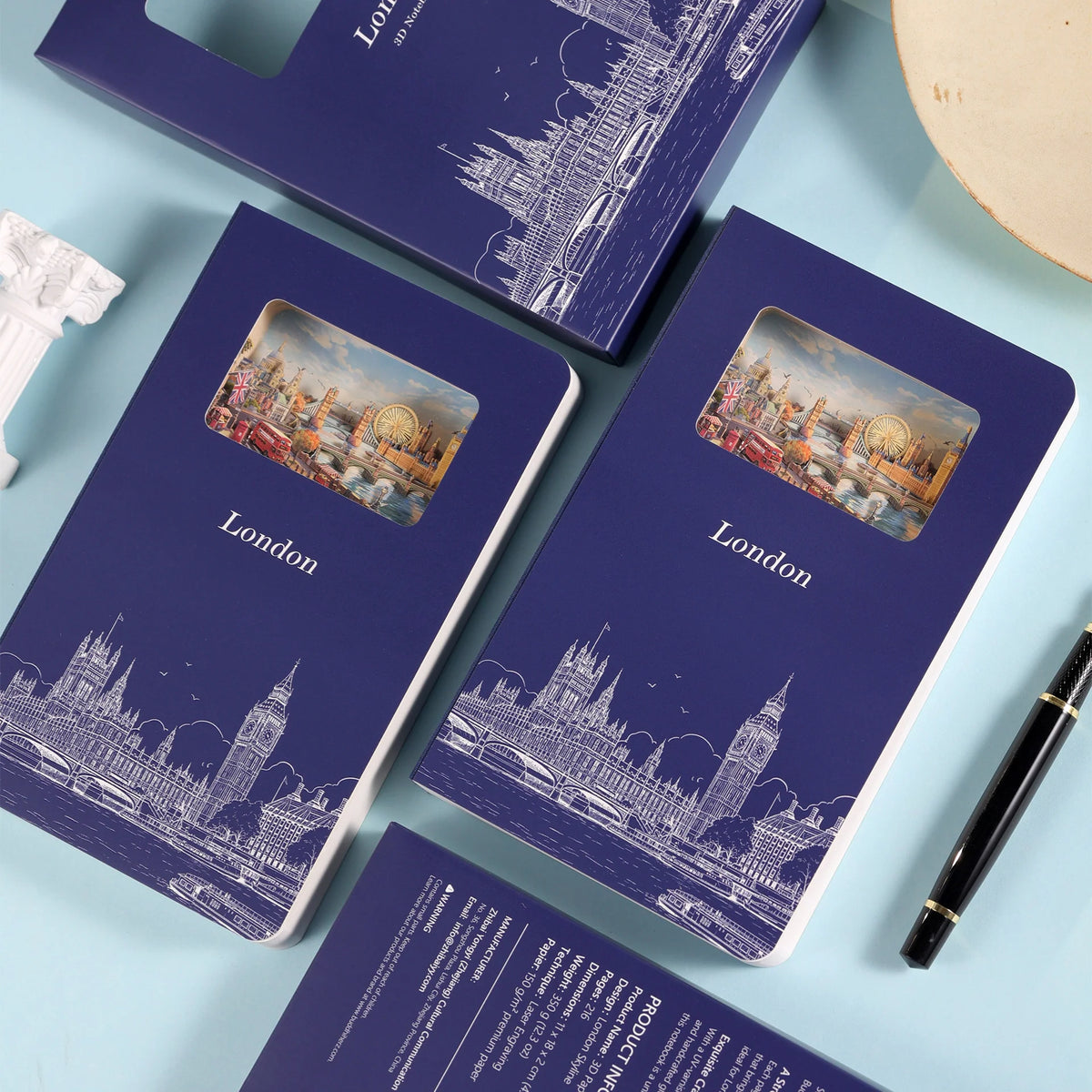 3D Paper Art Notebook - London