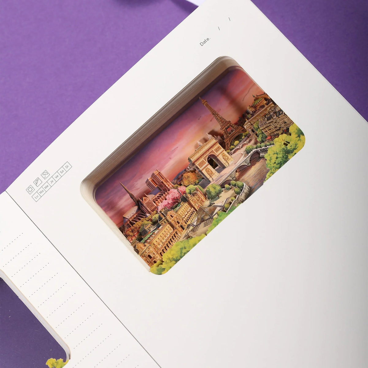 3D Paper Art Notebook - Paris