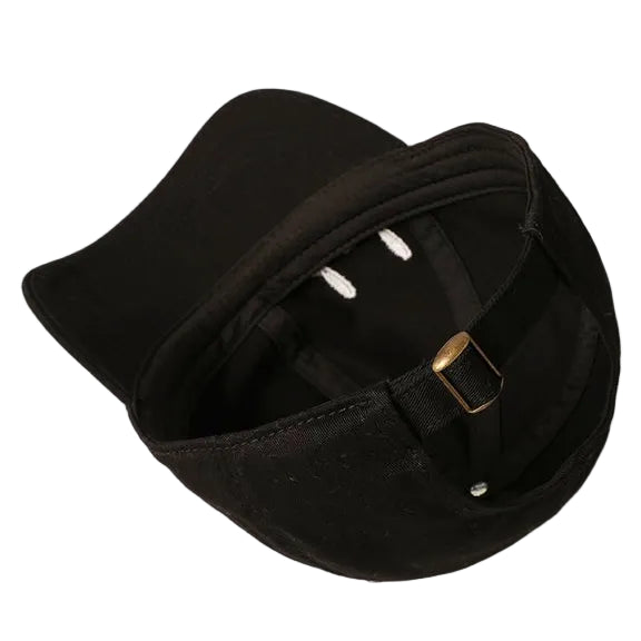 Embroidered Baseball Cap - Dad Black