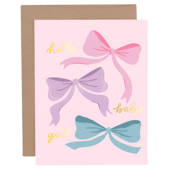 Hello Baby Girl Greeting Card