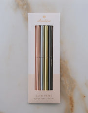 Slim Pen Set of Four - Metallics