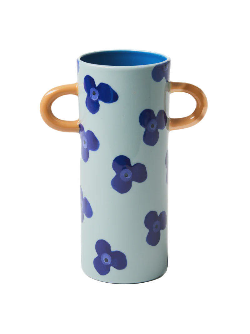 Griffe Navy Sky Floral Bud Vase