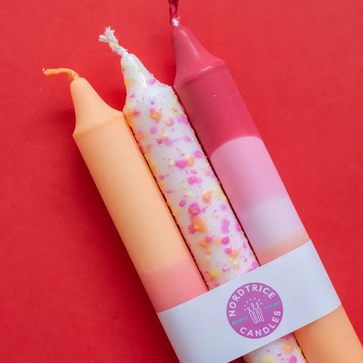 Taper Candles Set of 3 - Summer Sunset Party