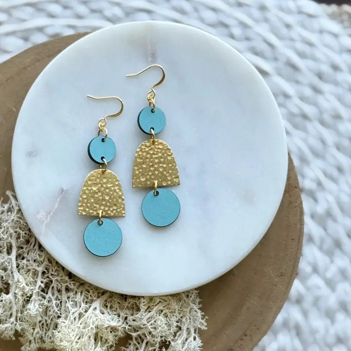 Lena Drop Earrings - Lake