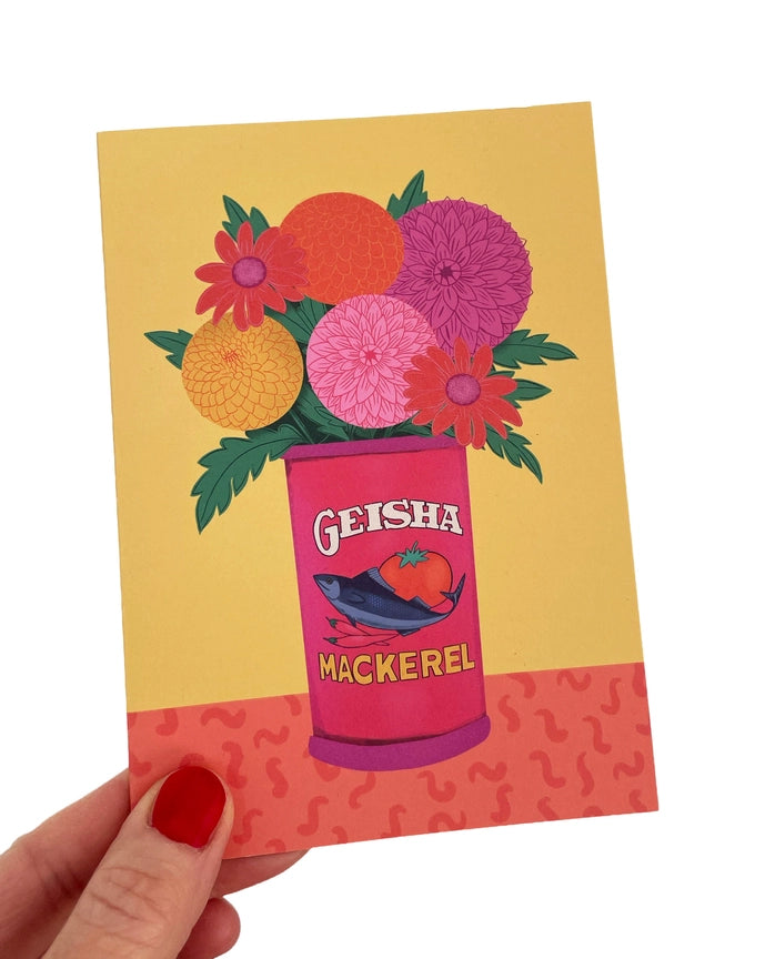Dahlia Vintage Tin Card