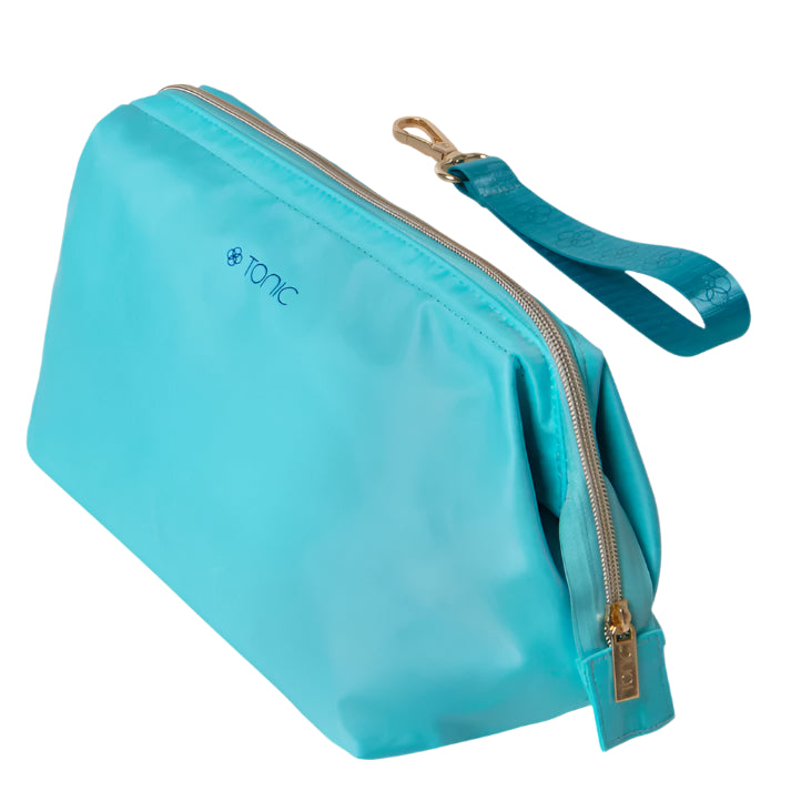 Large Makeup Bag - Splash Aqua